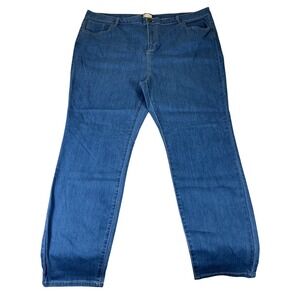 Logo Lori Goldstein Jeans Womens 24W Stretch Denim Straight Blue Plus NWOT